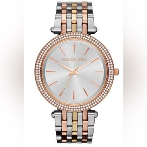 Michael Kors Darci MK3203 tri tone Wrist Watch for Women Pre-owned